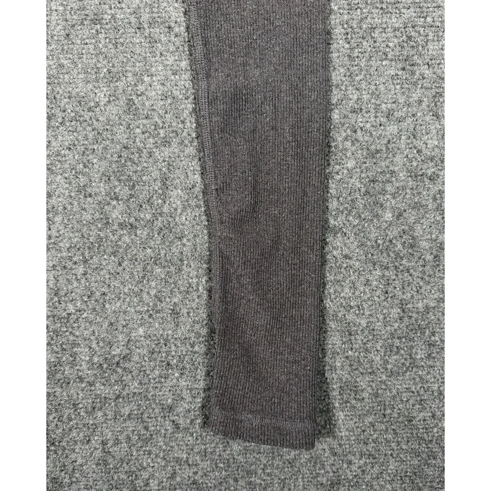 Alo Yoga Goddess Leggings Women's XS Black Gray Ribbed Leg Warmer High Rise